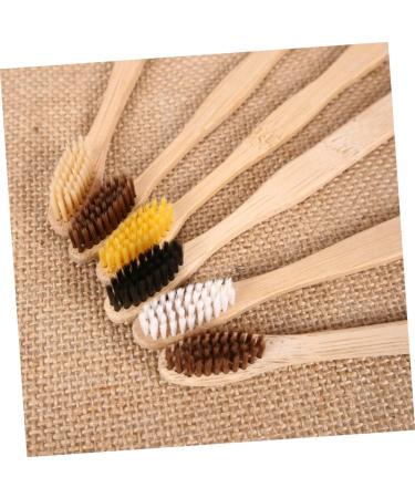 Hapinary 10-Pack Bamboo Toothbrushes - Organic Portable Travel Toothbrush Set for Tooth & Mouth Hygiene - Eco-Friendly Disposable Hotel Accessories - Buy Online on GoSupps.com