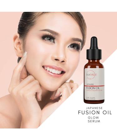 SILKTA GE Japanese Fusion Oil - Pure Glow Face Serum for Dry Skin Fine Lines & Uneven Tone | 1 Fl Oz - Radiant Camellia & Yuzi Oil - Buy Online on GoSupps.com