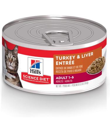 Hill's Science Diet Adult Canned Cat Food Savory Salmon Entr e 5.5 oz 24 Pack Wet cat Food & Adult Canned Cat Food Turkey & Liver Entr e 5.5 oz 24 Pack Wet cat Food - Buy Online on GoSupps.com
