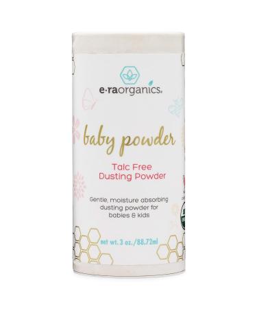 Era Organics Talc Free Baby Powder - USDA Organic Dusting Powder for Excess Moisture & Chafing Thats Actually Good for Your Skin- Non Toxic, Non-GMO, Cruelty Free Baby Skin Care
