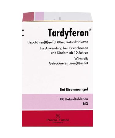 Tardyferon 80 mg sustained-release tablets for iron deficiency 100 tablets