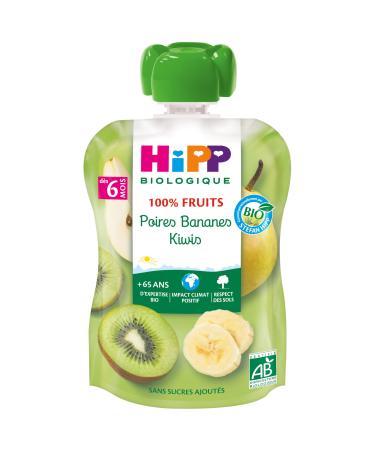 HiPP Organic Bottle Pears, Bananas Kiwis 90 g from 6 Months