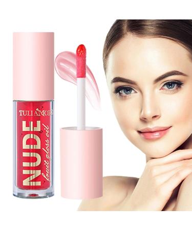 Yunmiao Moisturizing Lip Oil - Fruit Gloss | Moisturizing oil for dry lips lipstick for women glossy pencil for a natural and healthy lip look Yunmiao