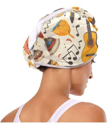 Super Absorbent Hair Drying Towels 2 Pack | Quick Dry Hair Turbans & Guitar Shoes | Perfect for Women & Girls - Buy Online on GoSupps.com