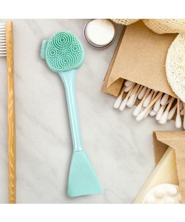 Amagogo Silicone Facial Cleansing Brush Double Ended Soft Non Slip Handle Portable Handheld Pore Cleansing for Women Elastic Removing Green - Buy Online on GoSupps.com