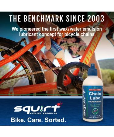 Squirt 4 Oz Long-Lasting All-Weather Dry Chain Lube for Bikes - Reduce Noise & Chainsuck, Maintenance Aid 120ml - Buy Online on GoSupps.com