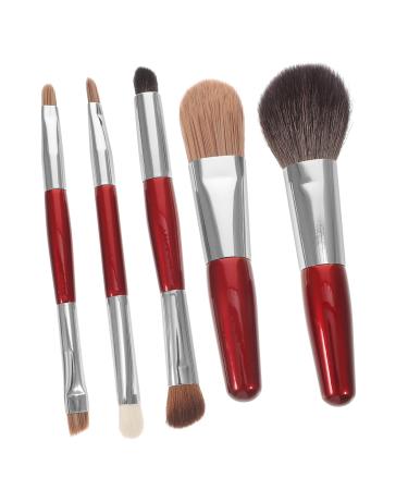 Beatifufu 1 Set Makeup Brush with Bag Women Makeup Make up Brush Applicator Blush Brush Loose Lip Brush Makeup Brush for Women Girl Aluminum Tube Beauty Products The Face