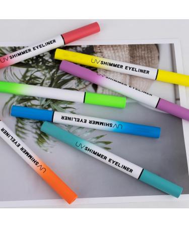 Colorful Liquid Eyeliner Smooth Glitter Waterproof Eyeliner Pencil Long Lasting Intense Pigment Shiny Gel Make Up Pen for Party Dance Night Daily Use - Buy Online on GoSupps.com