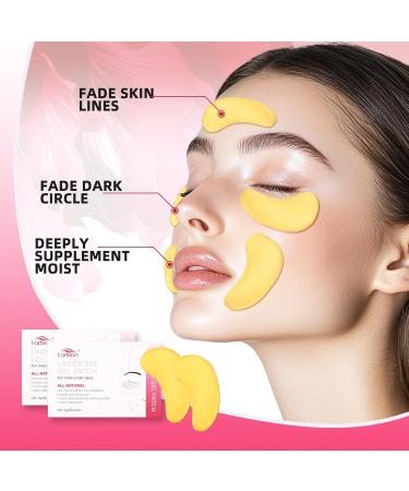 FADVAN Anti Dark Circles Eye Patches 40 Pairs Hydrogel Collagen Eye Patches with Hyaluronic Acid AntiAging Moisturizer Gold NJGold - Buy Online on GoSupps.com