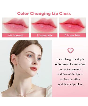 Zheyst Color Changing Lip Oil Set - 6pcs Fruit Lip Gloss Pack, Long Lasting & Nourishing Formula for Dry Lips, Includes 2 Lip Masks and 1 Mirror - Ideal for Teens - Buy Online on GoSupps.com