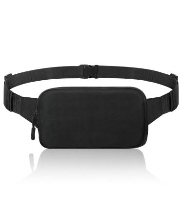 Moko running hip pocket fell -rush the belt pocket for women men nylon sports bag with adjustable carrier & zip for sports running travel hiking - black - Buy Online on GoSupps.com