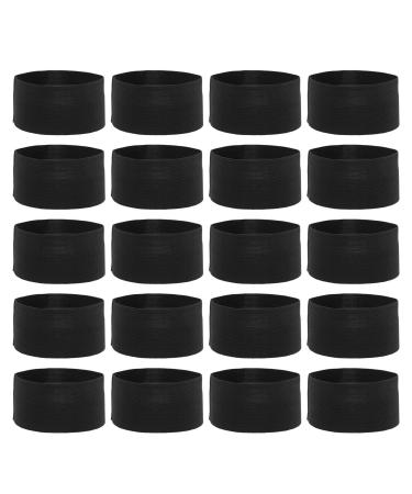Delitls 20 pieces of elastic bracelet black mourning flora bracelet mourning bands mourning band mourning bracelet for grief funeral sport soccer team as picture show show