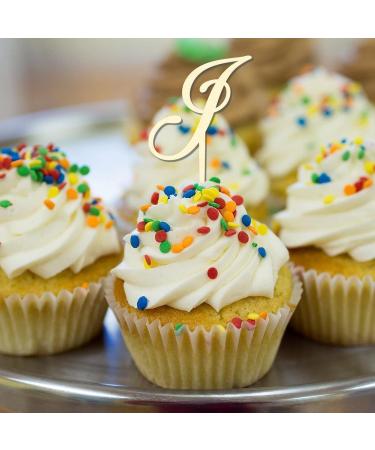 Letter J Cupcake Toppers Monogram Initial Last Name For Wedding Bridal Shower Party Decorations Country Botanical Wreath Customize Your Own Cupcake Toppers Wedding Gifts 6PCS Style - Buy Online on GoSupps.com