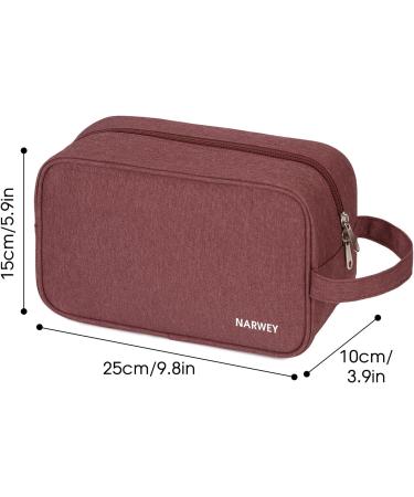 Travel Toiletry Wash Bag for Men and Women | Dopp Kit Shaving Bag | Jujube Red - Buy Online on GoSupps.com