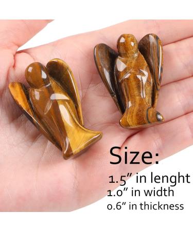 Buy Xiannvxi 38mm Tiger Eye Guardian Angel Crystal Statue - Healing Gemstones & Reiki Gifts - Buy Online on GoSupps.com