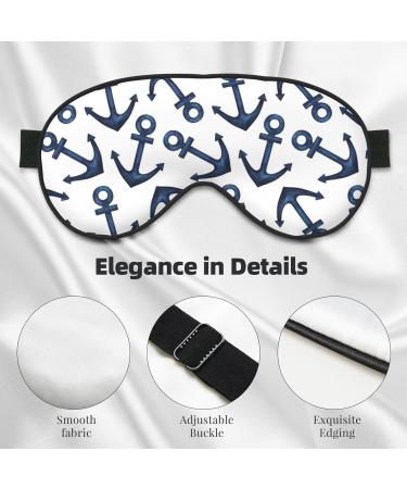 Navy Blue Anchor Sleep Mask Adjustable Double-Sided Eye Cover for Soft Sleep Perfect Shading & Eye Edema Reduction | International Shipping Available - Buy Online on GoSupps.com