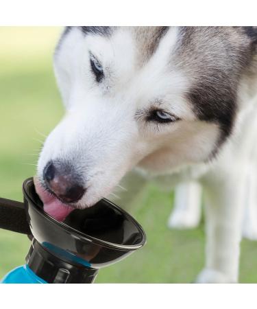 GOODS+GADGETS 600ml Dog Drinking Bottle with Integrated Bowl - Travel Water Bottle for Dogs - Blue | Perfect for Car Trips - Buy Online on GoSupps.com