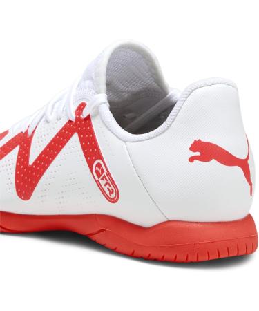 PUMA Unisex Kids Future Play It Jr Football Shoe - 37 EU White & Fire Orchid | International Shipping Available - Buy Online on GoSupps.com