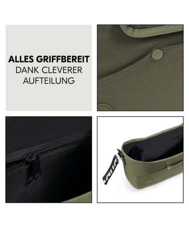 Hauck Large Stroller Organizer Bag - Diaper Bag with Cup Holder | Easy Fastening & Accessibility (Olive) - Ideal for Buggy & Baby Strollers - Buy Online on GoSupps.com