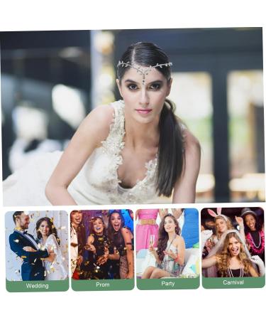 GLSTOY Bridal Headwear Forehead Headpiece Rhinestone Hair Accessory Bride Headpieces Women Head Chain Jewelry Rhinestone Head Chain Wedding Head Jewelry Rhinestone Headpiece Metal Jewelry - Buy Online on GoSupps.com