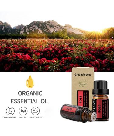GREENSLEEVES Rose Essential Oil, 10ml Pure Plant-Based Fragrance Oil for Aromatherapy, Essential Oils for Diffuser, Air Freshener, Massage, Bath Bomb, Scented Candle Soap Making - Buy Online on GoSupps.com