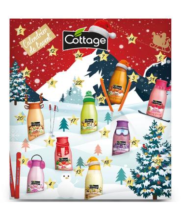 Advent Calendar 2024 - Cottage - Shower gel Shower Scrub Body Lotions Shampoo - 17 fragrances to discover - Made