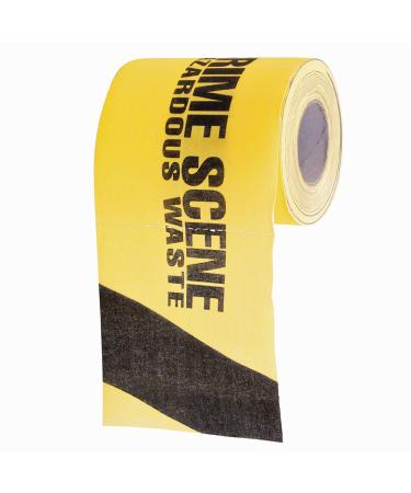Funny toilet paper "crime scene" print FUN toilet paper joke article a safe barrier tape crime scene