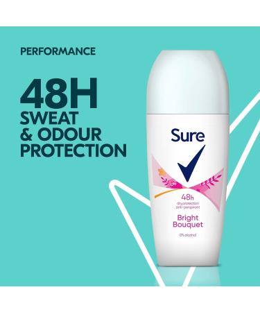 Sure Bright Bouquet Anti-Perspirant Roll On for 48-hour sweat and odour protection deodorant for women 6x 50 ml - Buy Online on GoSupps.com