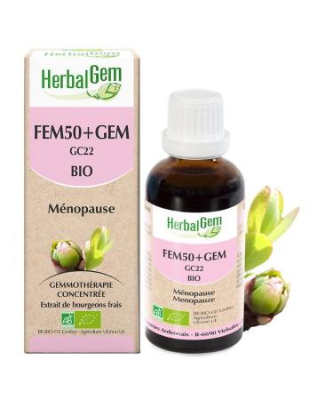 HerbalGem Fem50+Gem Bio Reduces Menopausal Discomforts Gemmotherapy Complex Concentrated 30ml