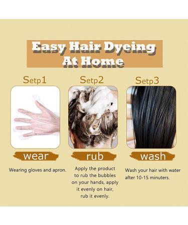 FONDIIA Herbal Brown Hair Color Shampoo 500ML - 3-In-1 Instant Gray Coverage Hair Dye - 5-Min Natural Hair Coloring Solution - Buy Online on GoSupps.com