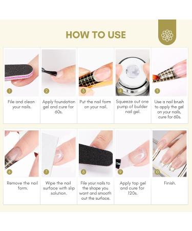 Saviland Gel Nails Builder Base - Clear UV Structure Nail Brushes & Shapes - Hard Gel for Nail Extensions - Optimized Gel Nail Kit - Buy Online on GoSupps.com