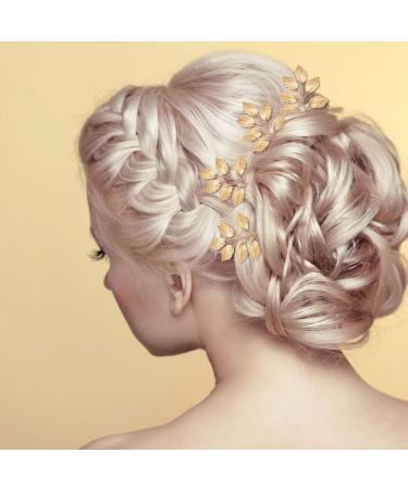 Bride Hair Accessories: 10 Vintage Gold Leaf Hair Pins for Wedding Hairstyles - Buy Online on GoSupps.com