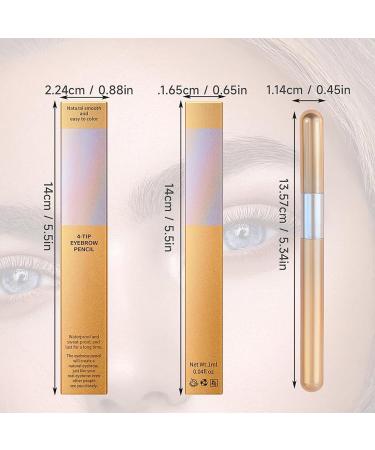 Eyebrow Pencil Eye Makeup Eyebrow Pen with 4 Tip Brow Pencil Eye Brow Pencils for Women Long-Lasting Eyebrow Pen (Khaki) - Buy Online on GoSupps.com