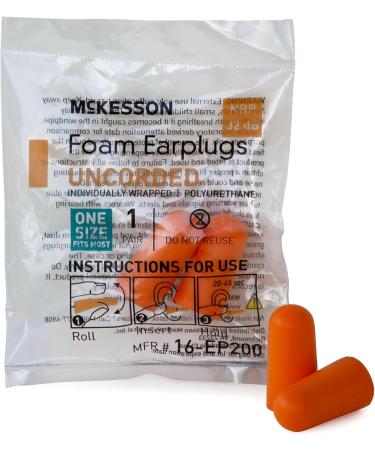 McKesson Ear Plugs Tapered Single Patient Use 400 Ct (Pack of 400) | Optimal Noise Reduction for Comfort & Safety - Buy Online on GoSupps.com