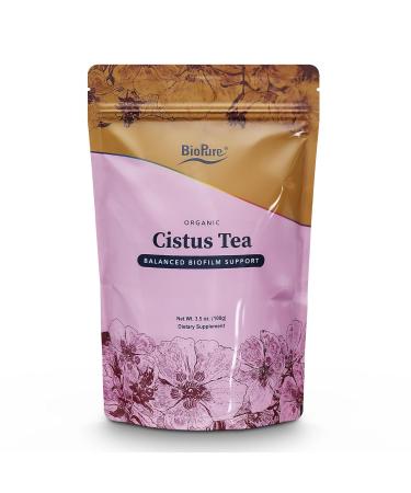 BioPure Cistus Loose Tea – Wildcrafted Cistus Incanus & Cistus Albidus Rich in Antioxidants, Polyphenols & Bioflavonoids great for Immune Function, the Gut, and Overall Wellness – 3.5oz