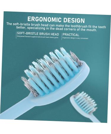 Homsfou 4-Piece Toothbrush Gift Set | Ortho Clean Toothbrush Mini Clamp & Dental Floss - Blue - Buy Online on GoSupps.com