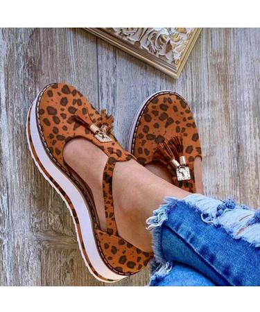 Creev sandals women Comfortable plateau-scop-sandals closed toe buckle shoes summer fashion fringe vintage beach travel walking flip-flops 08.43 (8 36 EU) 8 39 EU