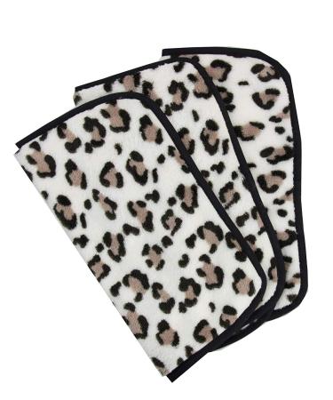 The Vintage Cosmetic Company Polyester Make-up Removing Cloths - 3 Piece Set | Dual Sided for Cleansing & Exfoliating | No Soap Needed | Leopard Print Multi - Buy Online on GoSupps.com