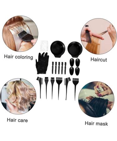 Mikinona 1 Set Hair Coloring Tools Hairdressing Clips Hair Mixing Bowl Hair Tinting Bowl Hair Color Brush Dye Mixing Bowl Professional Styling Tools Hair Coloring Kit Plastic Hair Dye Cloak - Buy Online on GoSupps.com