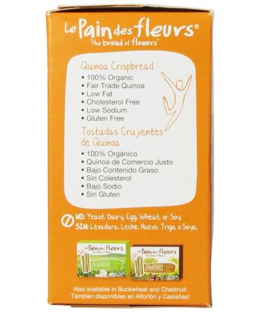 Pain des Fleurs Quinoa Crispbread - 4.4 Ounce Pack of 1 | Gluten-Free Snack - Buy Online on GoSupps.com