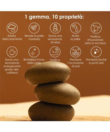  ENOOSO Solid & Organic Revitalizing Body Scrub with Matcha & Coffee | 100% Handcrafted Organic Natural Vegan Cruelty Free Made in Italy Scrubber Body - Buy Online on GoSupps.com