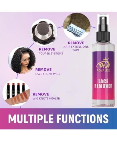 Tape Extensions Remover - 118ml Tape Remover Hair Extensions - Lace Glue Remover for Hair Replacement Lace Front Wig Poly Hairpieces Toupee - Gentle on Skin - Buy Online on GoSupps.com