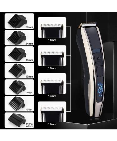 Pamoire Professional Cordless Hair Clippers for Men - Rechargeable Beard Trimmer Grooming Kit with LED Display - Buy Online on GoSupps.com
