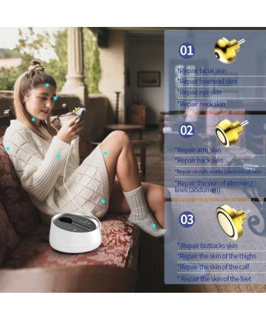 RF Radio Skin Tightening Machine w/ Red LED Therapy - Anti-Aging & Dark Circle Reduction for Face, Neck, Belly & Thighs - Buy Online on GoSupps.com