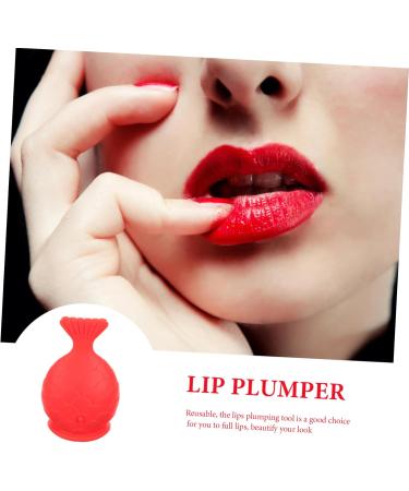 Beavorty 4pcs Silicone Fish Lip Filler (red) Lips Women Lip Enhancer Lab Sucker Plumping Mouth 8.2x6cmx4pcs Redx4pcs - Buy Online on GoSupps.com