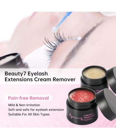 Beauty7 Eyelash Extensions Remover Cream - Safe & Fast Dissolution Low Irritation 5g Unscented Adhesive Bonder - Buy Online on GoSupps.com