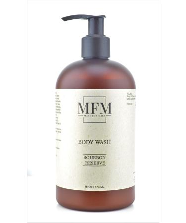 Made For Male Organic Men s Body Wash - Paraben Free  All Natural Body Wash for Men with Shea Butter & Hemp Oil to Soften  Condition & Protect | Scented Bourbon Reserve  16oz