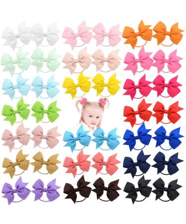 40pcs 2 inch baby girls hair loops hair tie elastic headband ponytail hair band hair accessories for children toddlers - Buy Online on GoSupps.com