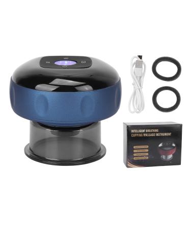 Cupping therapy set electrical cupping 3 in 1 Guasha massage device with red light 6 temperature levels and suction cup massage device for the body (blue)