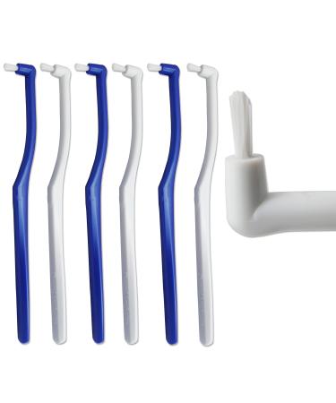 6 x Extra Slim Interdental Brush Blue Brushes for Orthodontic Braces & Bridges